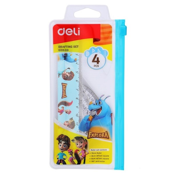 Thước bộ 4 loại 15cm G01503 (Deli)